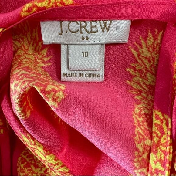 J-Crew Coral and Yellow Pineapple Racer Back Tank - 10 - Picture 10 of 11